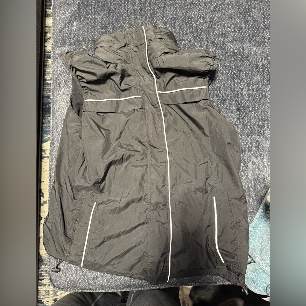 Old Navy Black Hooded Vest